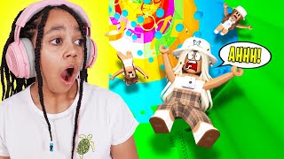 TIANA CHEATED Racing My Friends In ROBLOX TOWER OF HELL [upl. by Partridge]