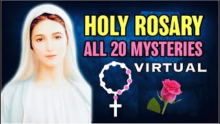 Holy Rosary ALL 20 Mysteries VIRTUAL🌹JOYFUL🌹LUMINOUS🌹SORROWFUL🌹GLORIOUS [upl. by Kaenel]