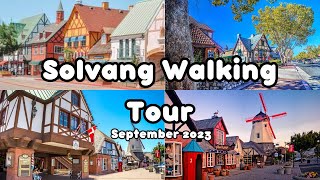 Solvang California Walking Tour  September 2023 4K [upl. by Annovahs]