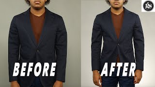 How to Tailor A Suit Jacket  No More Boxy Fit [upl. by Radborne]