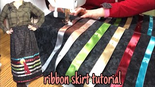 Simple Ribbon Skirt Tutorial from start to finish [upl. by Bernetta]