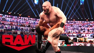 Lars Sullivan demolishes John Morrison Raw Oct 12 2020 [upl. by Leanatan]