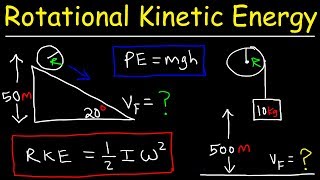 Rotational Kinetic Energy and Moment of Inertia Examples amp Physics Problems [upl. by Caterina]