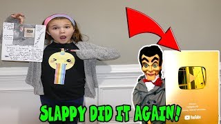 Slappy Did It AGAIN Slappy Took My Gold Play Button Slappys Back [upl. by Haugen904]