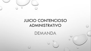 Juicio Contencioso Administrativo Demanda [upl. by Nirel]