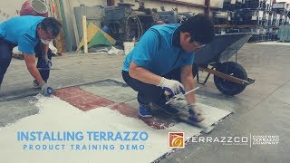 Installing Epoxy Terrazzo using TERRAZZCO Brand Products [upl. by Alyos102]