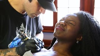 People Who Hate Needles Get Tattoos [upl. by Ahsemo]