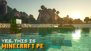 Most Realistic Minecraft PE Shaders Pack GLSL PE [upl. by Kere]