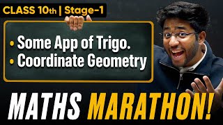 Class 10th Maths Maha Marathon  Some App of Trigonometry amp Coord Geometry 🔥  Shobhit Nirwan [upl. by Anderea]