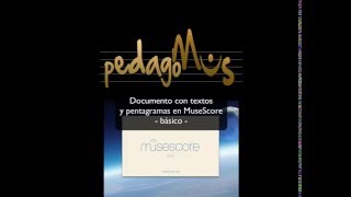 Texto y pentagramas en MuseScore [upl. by Euridice]