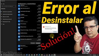 NO SE PUEDE DESINSTALAR EL PROGRAMA WINDOWS 10 SOLUCIÓN cómo eliminar un programa Correctamente [upl. by Yorztif]