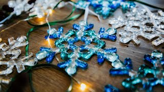 How To Make Glass Snowflake Decorations [upl. by Ainoda258]