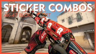 AK47 Bloodsport Sticker Combinations in CSGO 2019 [upl. by Anayhd]