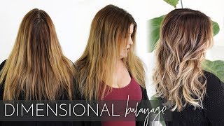 Dimensional Balayage  How to Add Lowlights and Highlights using my Foilayage Technique [upl. by Yelwar]