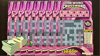 ONE WORD CROSSWORD SCRATCH OFF TICKETS 💰💰 [upl. by Eitsirhc23]