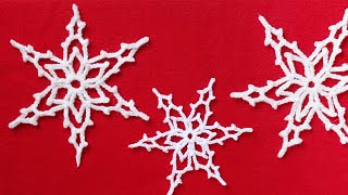 Crochet easy snowflake Only 2 rounds of crochet [upl. by Brainard]