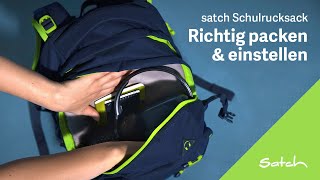 satch Schulrucksack  Richtig packen amp einstellen DE [upl. by Uni]