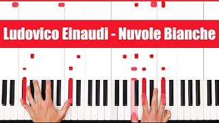 Nuvole Bianche Piano Ludovico Einaudi Nuvole Bianche Piano Tutorial [upl. by Nnaegroeg561]