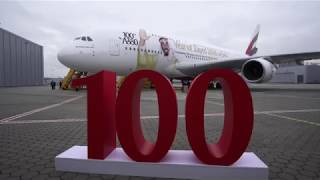 Emirates receives 100th Airbus A380  Emirates Airline [upl. by Ttayw]