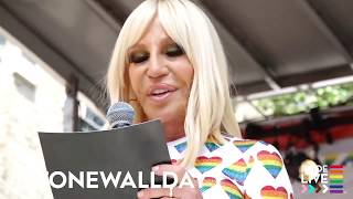 Donatella Versace at Stonewall Day [upl. by Kenison]