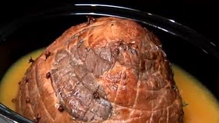 SemiBoneless Half Ham in a Slow Cooker  Ham Recipes [upl. by Yttap]