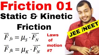 Class 11 chap 5  Friction Force 01 Static and Kinetic Friction  Friction IIT JEE  NEET [upl. by Aivon]