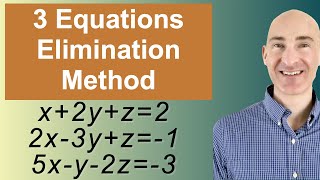 Solving Systems of 3 Equations Elimination [upl. by Cosenza943]