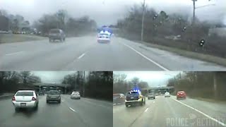 Raw Dashcam Videos From Wild Police Chase In Tennessee [upl. by Boyse]