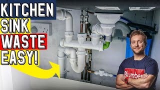 KITCHEN SINK WASTE  How To Install Step by Step [upl. by Ahseat]