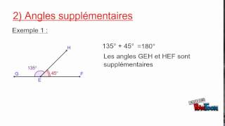 Angles complémentaires et supplémentaires [upl. by Werda]