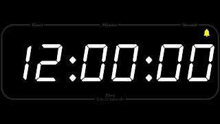 12 Hour  TIMER amp ALARM  1080p  COUNTDOWN [upl. by Adnole807]