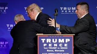 Donald Trump rushed off stage during rally in Nevada [upl. by Ardnaiek]