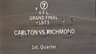 FULL GAME 1973 VFL Grand Final Richmond v Carlton [upl. by Barbee40]