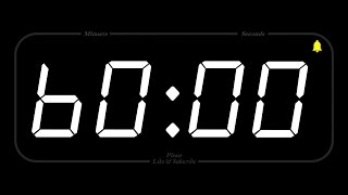 60 MINUTE  TIMER amp ALARM  1080p  COUNTDOWN [upl. by Ever382]