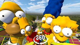 🔴 VR 360° The Simpsons Roller Coaster Video [upl. by Nnybor]