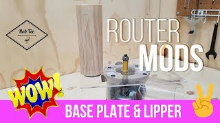 Makita XTR01Z 18V Router  base plate and lipper [upl. by Regnij]