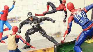 SPIDER MAN vs VENOM Symbiote Attack  Figure Stopmotion [upl. by Eenel]