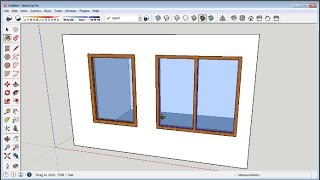 Sketchup How To Make Windows [upl. by Kesley]