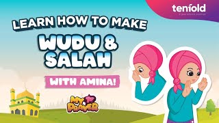 How to Make Wudu and Salah  Learn to pray with Amina [upl. by Orvil743]