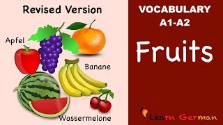 Learn German  German Vocabulary  Obst  Fruits in German  A1  A2 [upl. by Editha452]