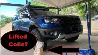 Ranger Raptor front suspension Lift installation [upl. by Sisenej]