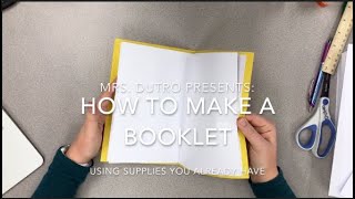 How To Make A StapleFree Booklet [upl. by Nashom828]