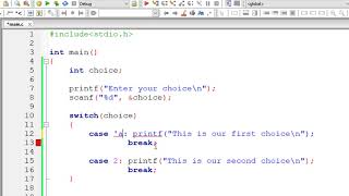 Switch Case Default In C Programming Language [upl. by Anileda]