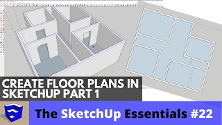 Creating 3D Floor Plans in SketchUp Part 1  The SketchUp Essentials 22 [upl. by Westberg]