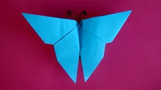 Schmetterling basteln mit Papier  einfaches Origami  Falten mit Kindern [upl. by Theresa]