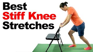 10 Easy Stiff Knee Pain Relief Stretches [upl. by Leesen]