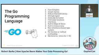 GopherCon 2022 How Apache Beam Makes Your Data Processing Go  Robert Burke [upl. by Cote]