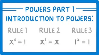 GCSE Maths  Introduction to PowersIndices amp 3 Basic Rules Powers Part 16 29 [upl. by Ecinna]