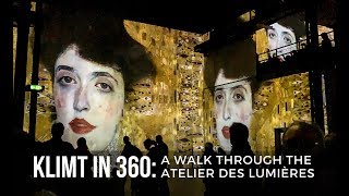 360° Video Klimt Exhibit at LAtelier des Lumières [upl. by Chuu]