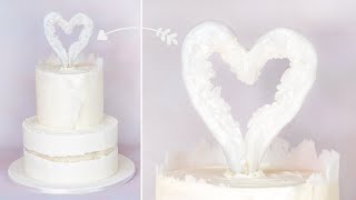 Herz aus Isomalt  Cake Topper aus Zucker [upl. by Hpeseoj]